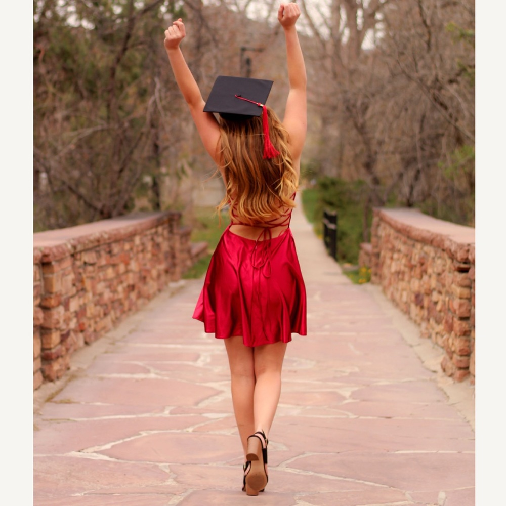 Red dress!! Graduation